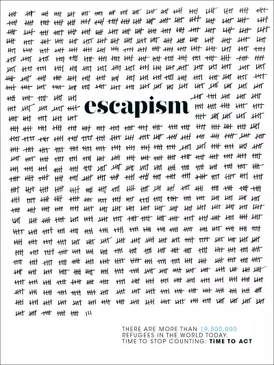 The cover of Escapism 25, dedicated to the global refugee crisis