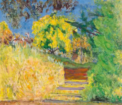 &lsquo;Stairs in the Artist&rsquo;s Garden&rsquo; painted by Pierre Bonnard from 1942-44