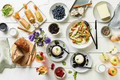 A delicious spread of local food