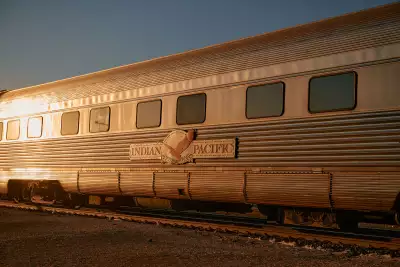 A passenger car on the Indian Pacific