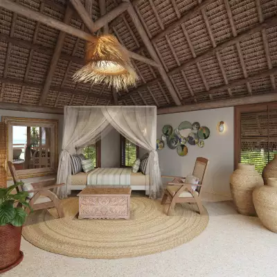 Beach front villa