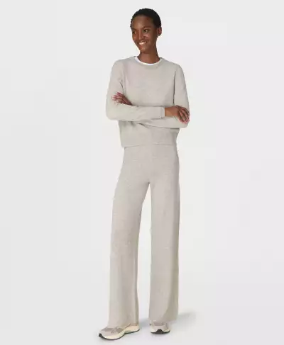 Sweaty Betty Cashmere Wide Leg Trouser and Crew Neck Jumper