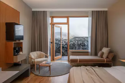 Hotel Silica bedroom with a view