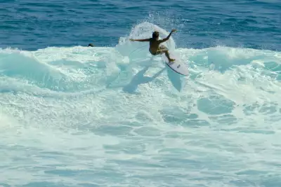 A surfer in Uluwatu