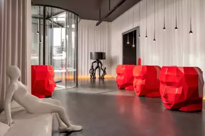 Check-in desks at art'otel Amsterdam