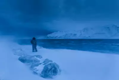 Polar night in Svalbard