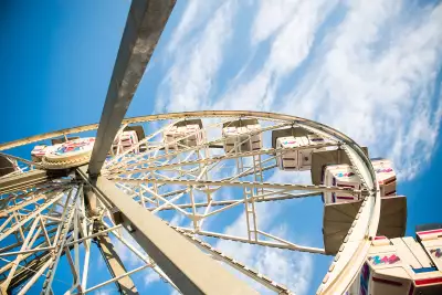The Ferris wheel at Palace Playland, a much-loved amusement park on the southern coast, towers above Old Orchard Beach