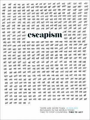 The cover of Escapism 25, dedicated to the global refugee crisis