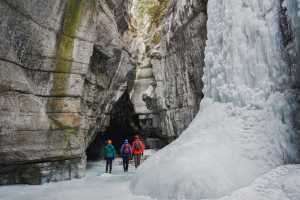 A canyon ice walk in Jasper