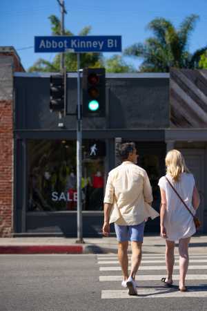 Pedestrians in Abbott Kinney, Los Angeles