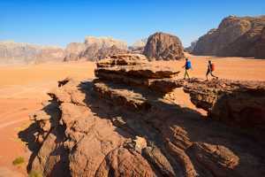 Hiking in Wadi Rum, Jordan Hiking in Wadi Rum, Jordan