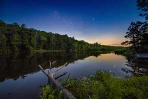 The sunset on Onteora Lake