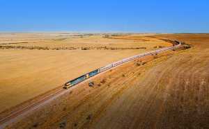 The train passing through Clare Valley The train passing through Clare Valley
