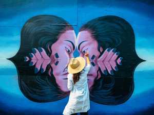 A mural in Montreal