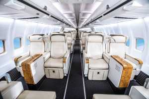 Inside the private jet