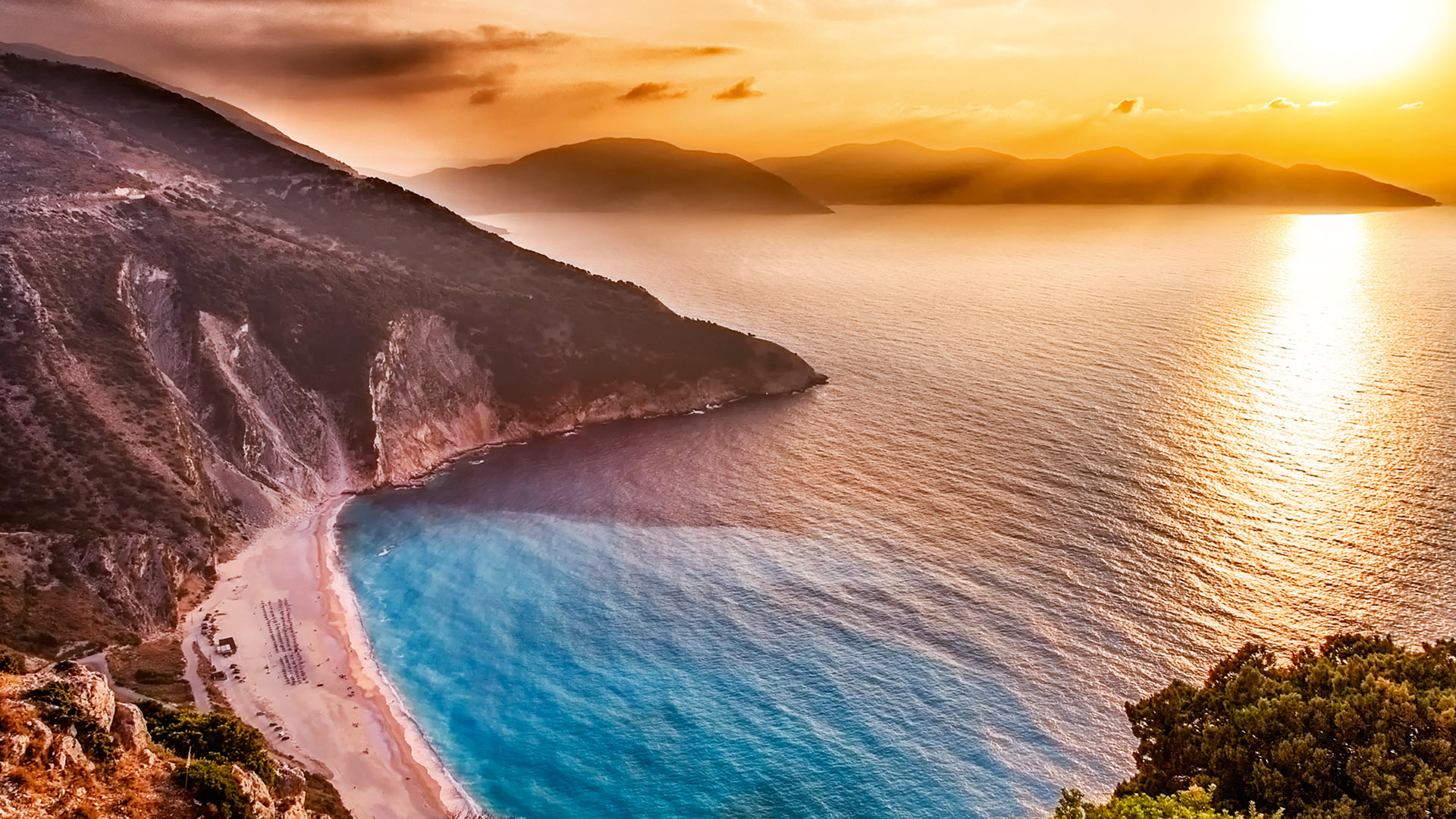 An arresting shot of Kefalonia, Greece An arresting shot of Kefalonia, Greece