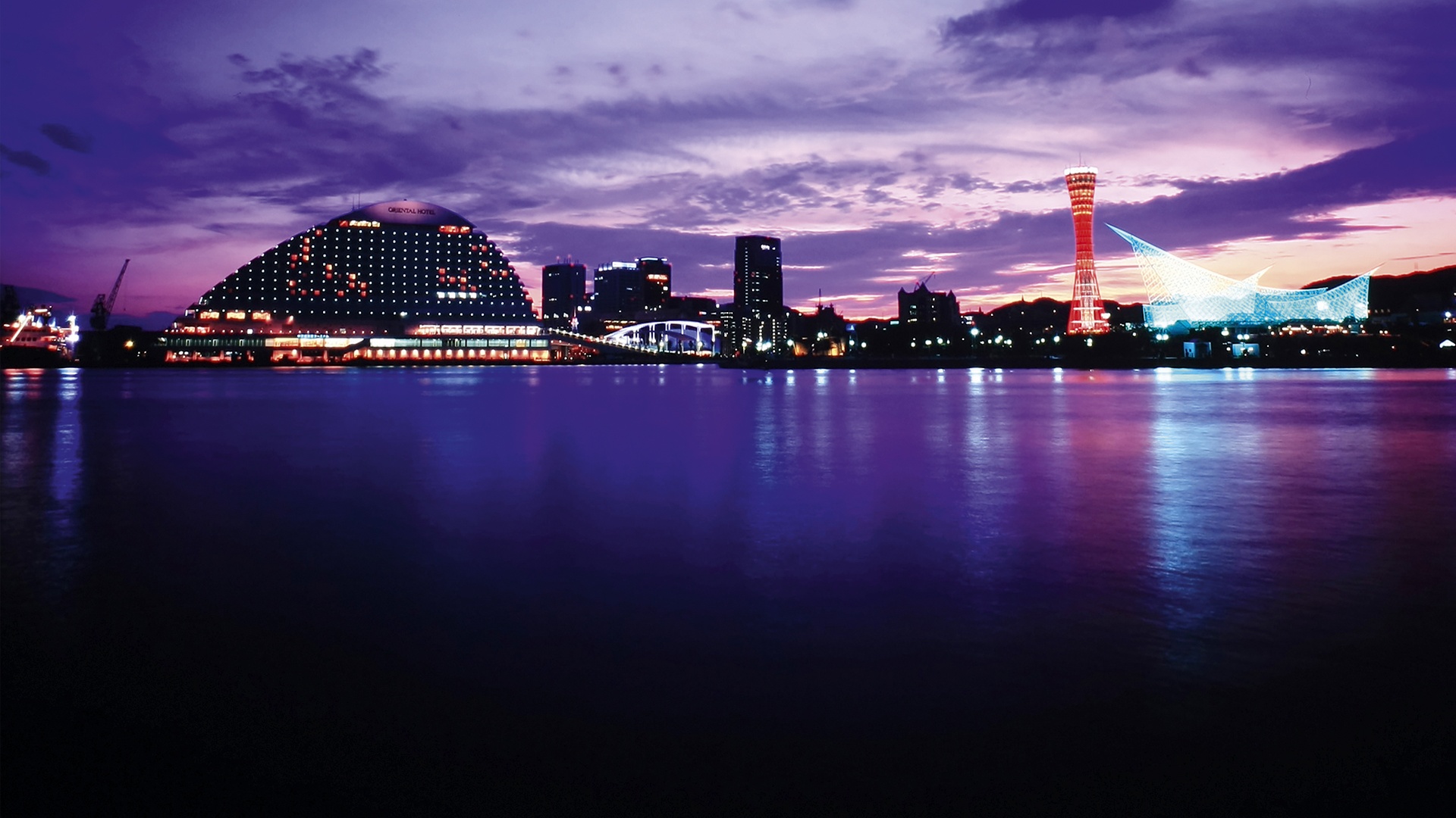 Kobe skyline seen from port Kobe skyline seen from port