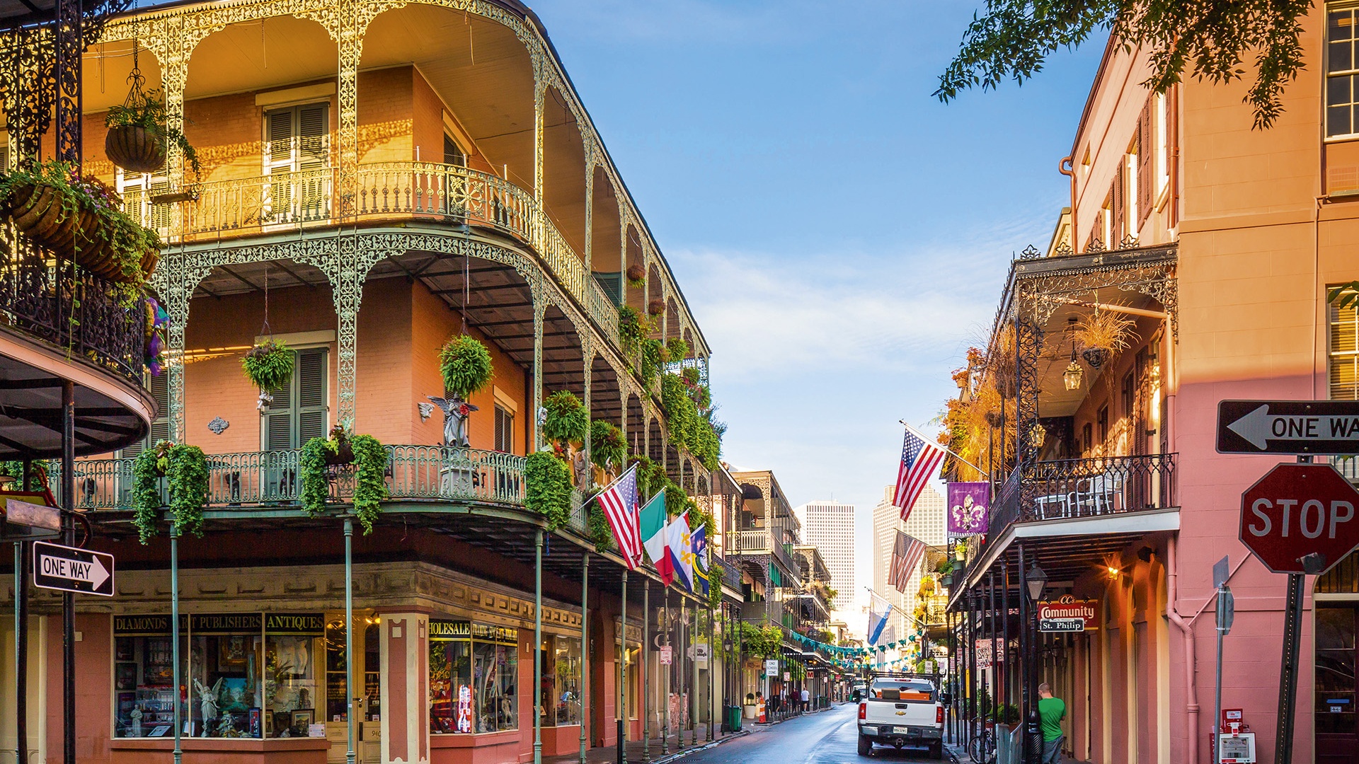 traditional buildings in the French Quarter, New Orleans, Lousiana traditional buildings in the French Quarter, New Orleans, Lousiana