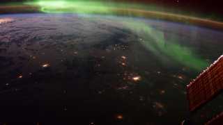 Northern lights over Calgary, Canada