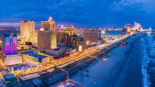 The famous boardwalk of Atlantic City