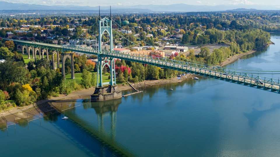 St Johns Bridge in Portland