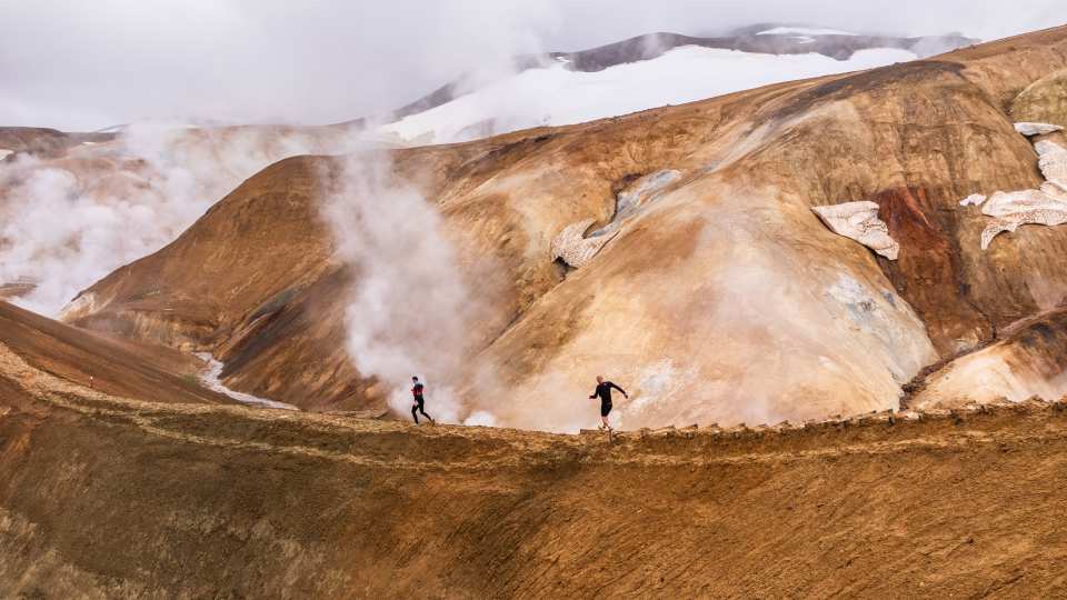 Runners at the Kerlingarfjöll Ultramarathon