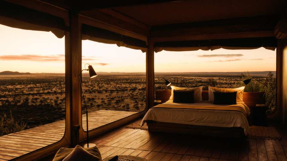 Bedroom at Habitas Namibia