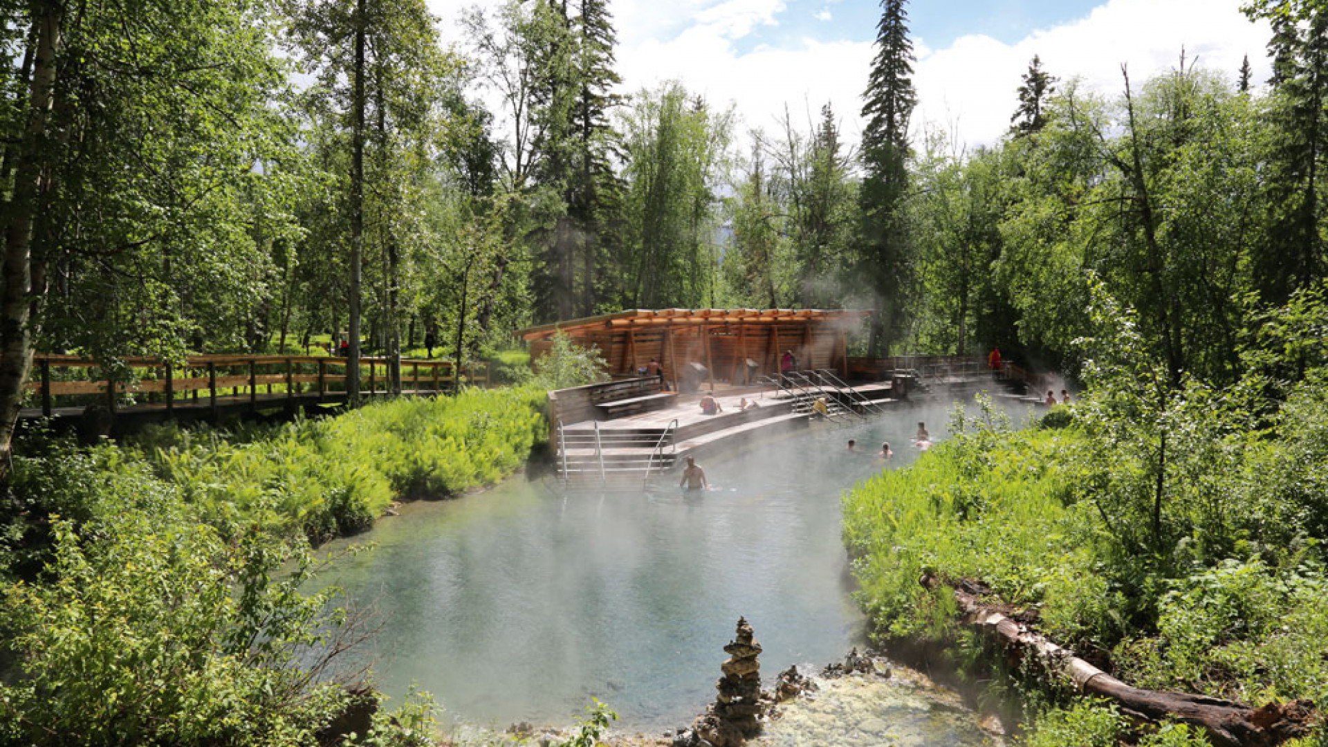 Thermal hot springs in Alaska