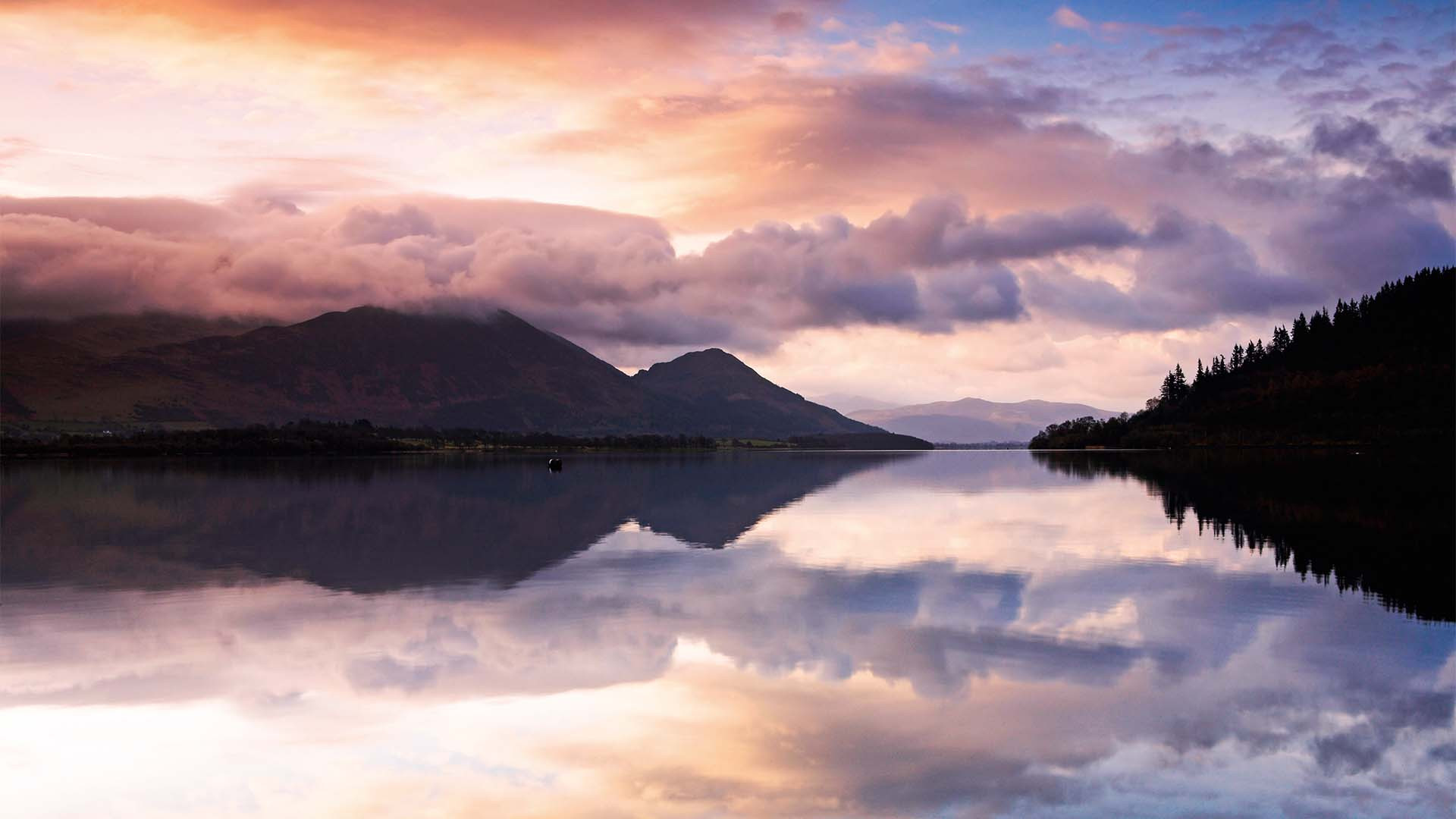 Bassenthwaite Lake from Lakes distillery, Cumbria Bassenthwaite Lake from Lakes distillery, Cumbria