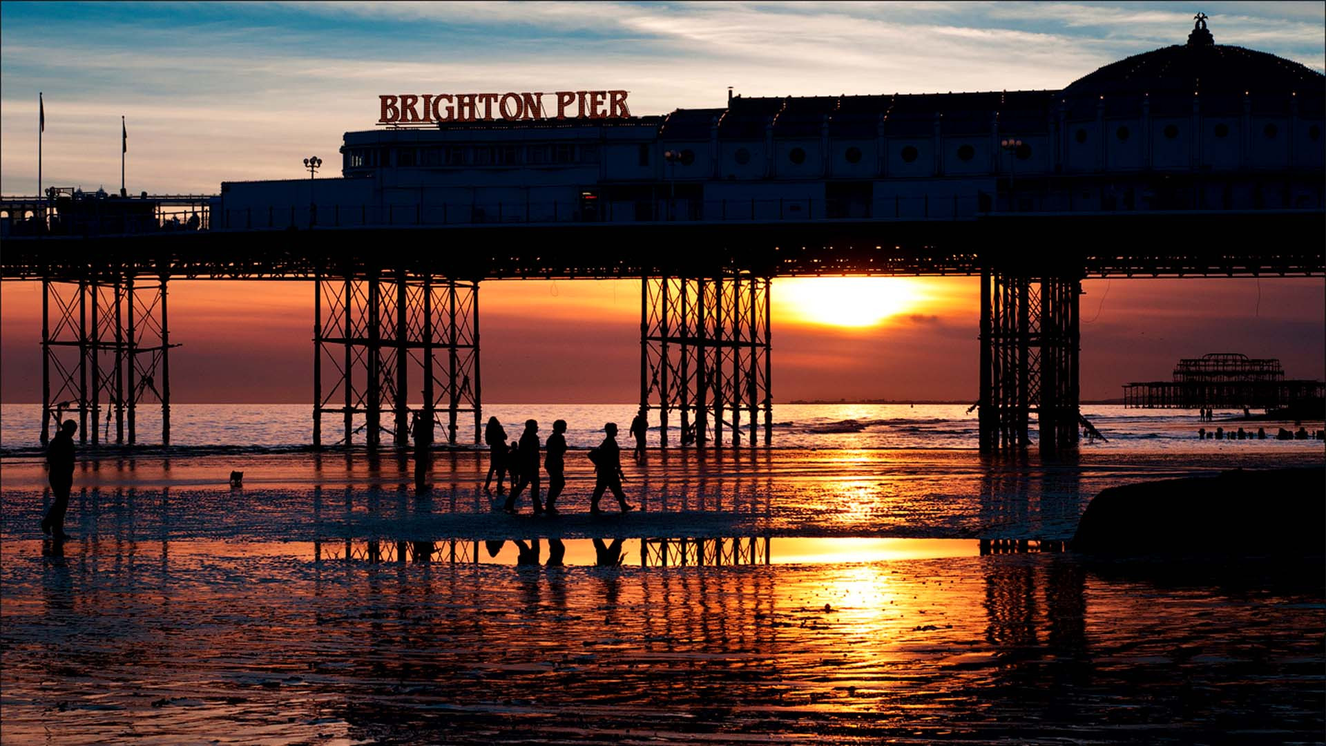 Brighton Pier at sunset Brighton Pier at sunset