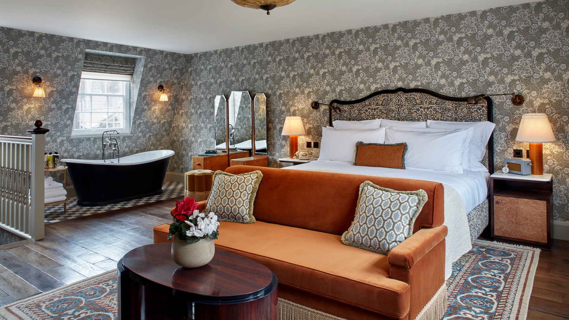 Bedroom at newly opened Kettner's Townhouse, London