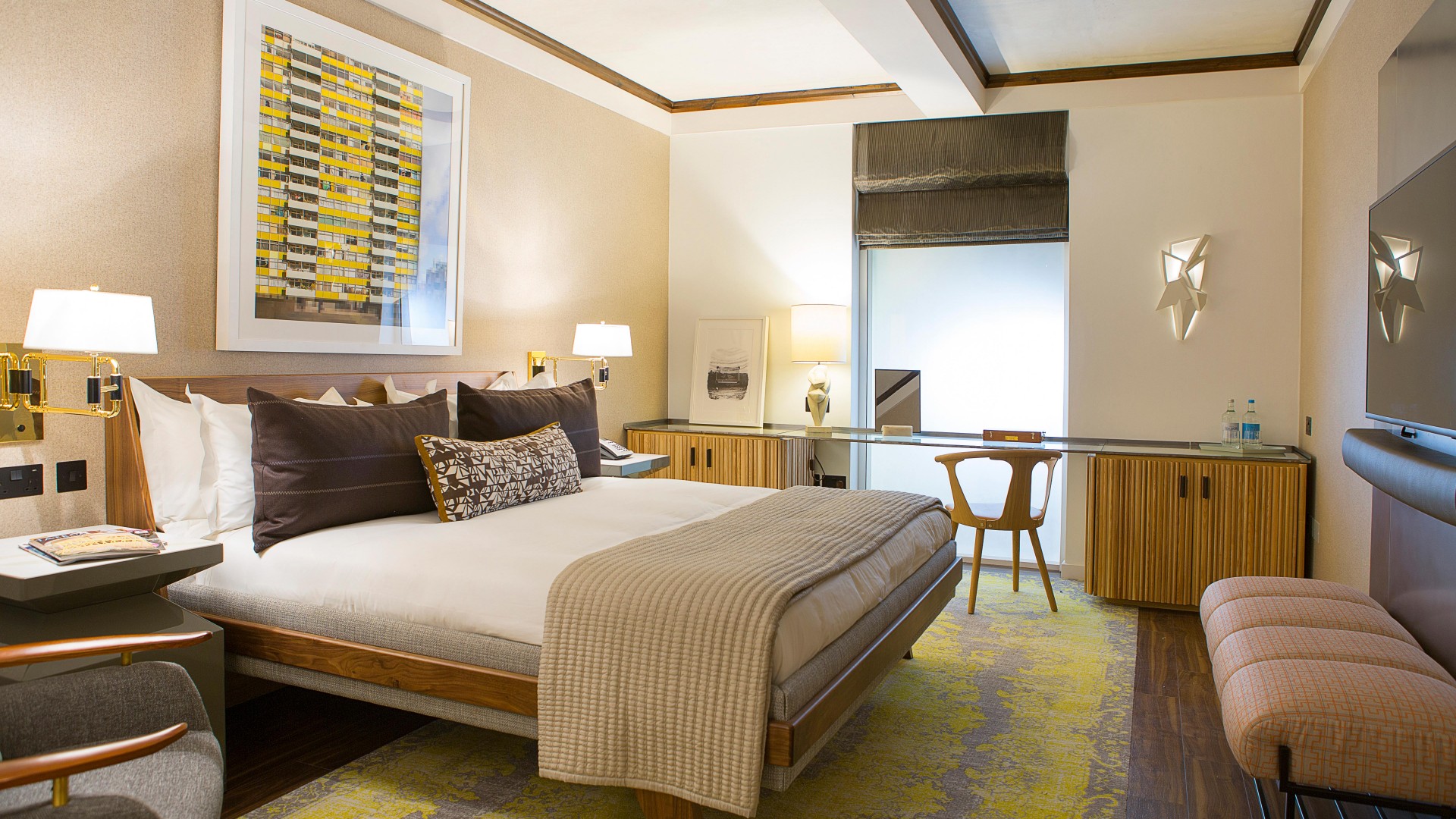 a guestroom at the new Bankside Hotel