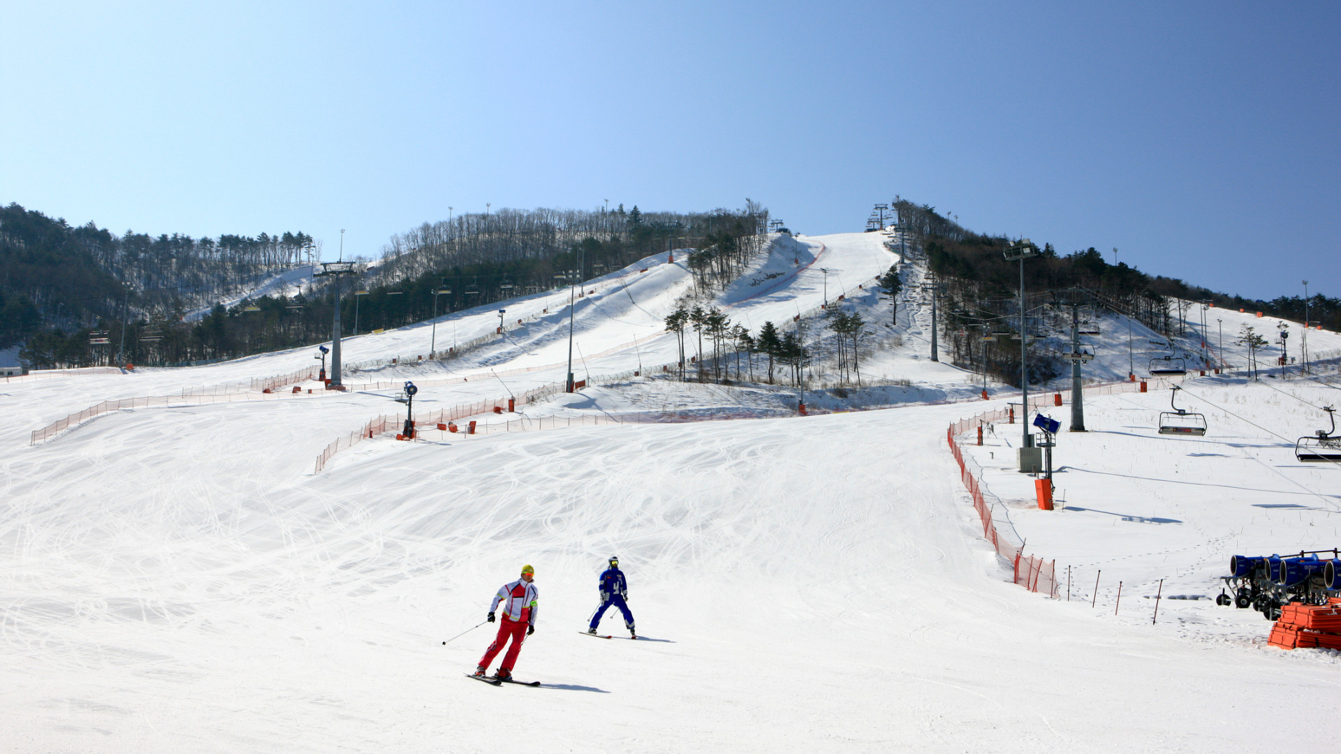 Skiing at Alpensia, the main base for outdoor events at the Pyeongchang Winter Olympics