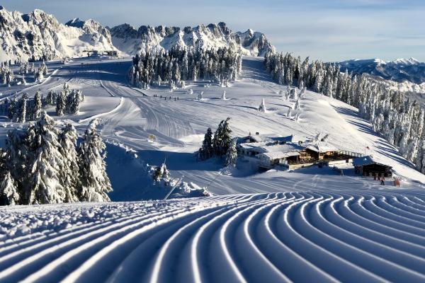 Freshly prepared slopes at SkiWelt Wilder Kaiser-Brixental