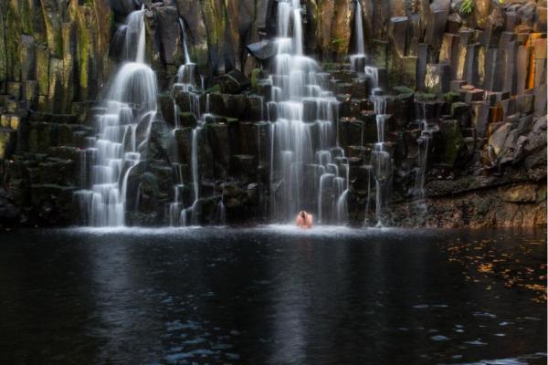 A waterfall in Mauritius