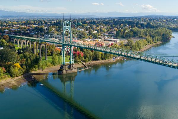 St Johns Bridge in Portland