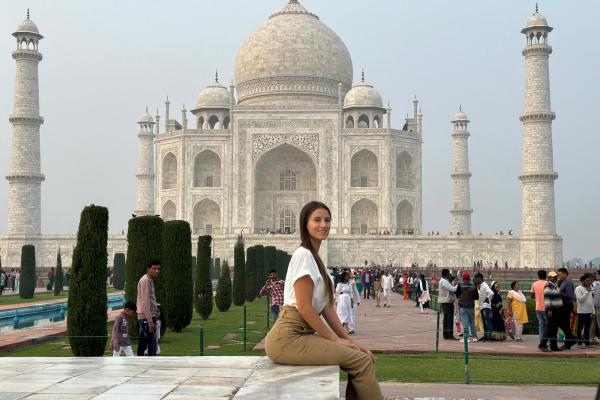 Alford captured next to the Taj Mahal before things went south