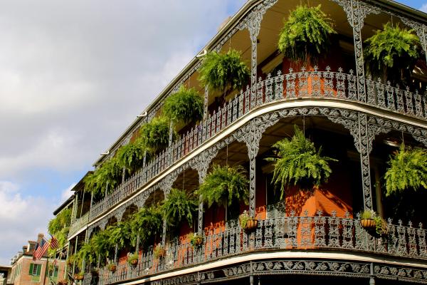 A French Quarter balcony in New Orleans