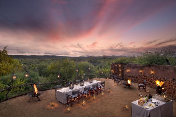 Boma dining at Madikwe Safari Lodge