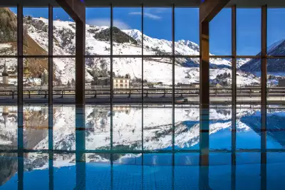 The pool at the Radisson Blu Reussen, Andermatt