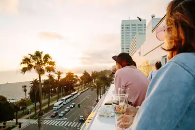 Cocktails at sunset in Santa Monica