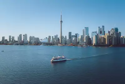 The Toronto skyline from Lake Ontario