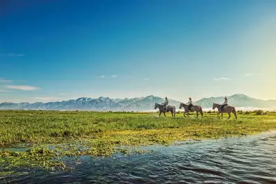 Horse riding on Great Sand Dunes National Park, Colorado