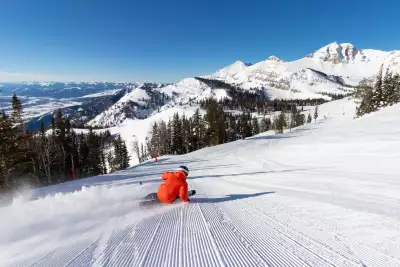 Resort skiing in Jackson Hole, Wyoming