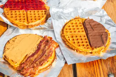Waffles from Corbet's Cabin in Jackson Hole, Wyoming