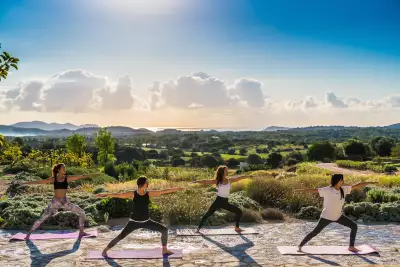Yoga on the sundeck