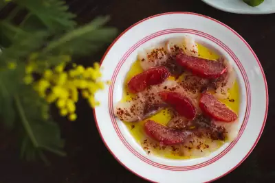 Crudo with blood orange