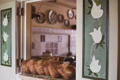 Freshly baked sourdough bread