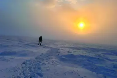 Approaching the summit of The Cheviot