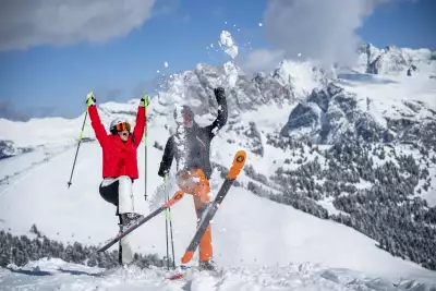 Skiing in the Dolomites